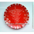 Plaque de fruits en céramique rouge de la meilleure qualité avec le design de neige, décorer la assiette